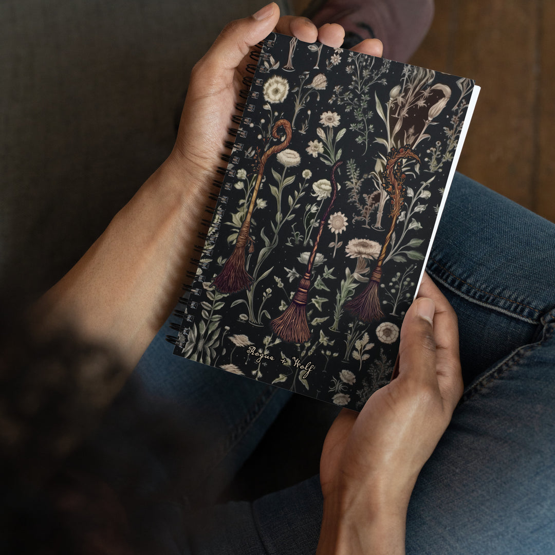 Witches' Broomsticks Spiral Notebook
