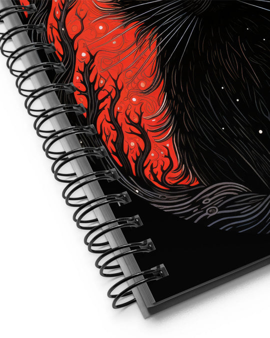 The All-Seeing Spiral Notebook - Gothic Home Office Stationery Journal For Women Halloween Gifts