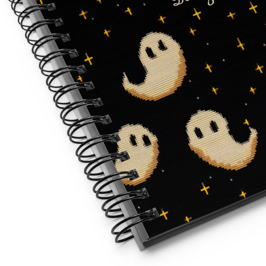 Spooky Soirée Spiral Notebook - Witchy Diary with Spooky Ghosts Uni & College Dark Academia Journal - Gothic Stationery