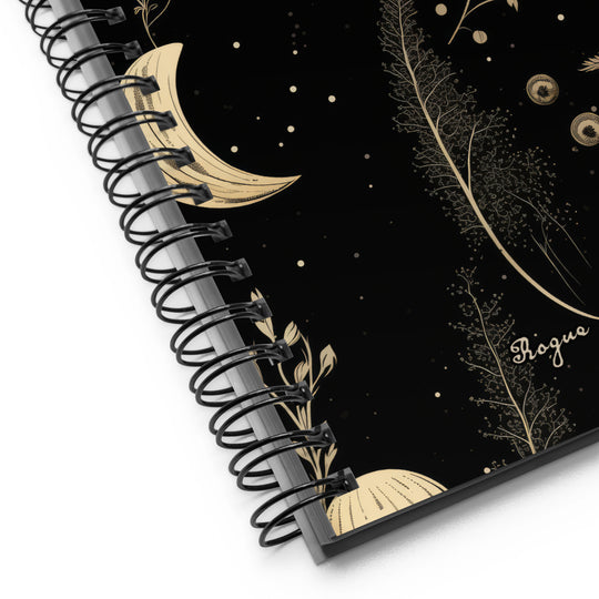 Twilight Garden Spiral Notebook - Gothic Stationery for Home Office School & College - Botanical Dark Academia Journal For Women