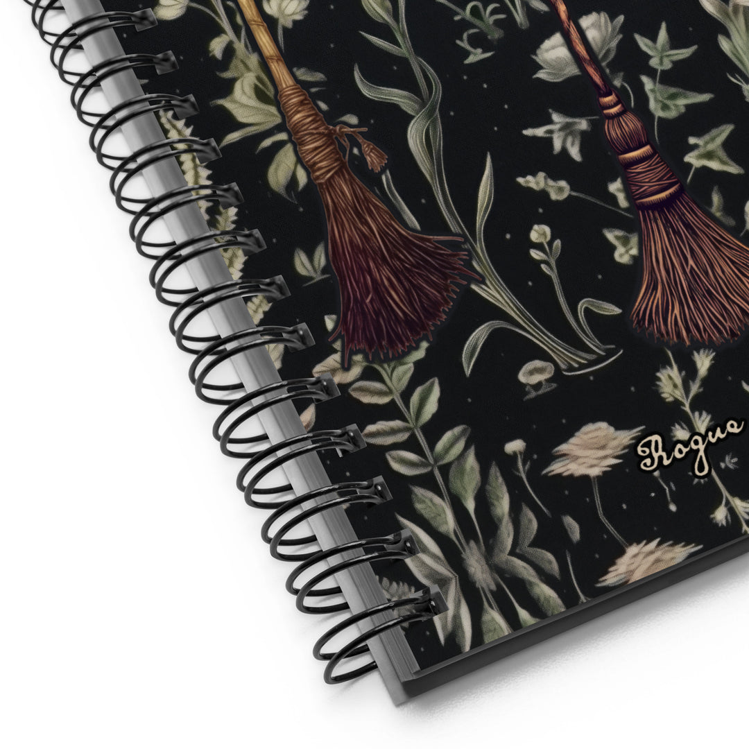 Witches' Broomsticks Spiral Notebook