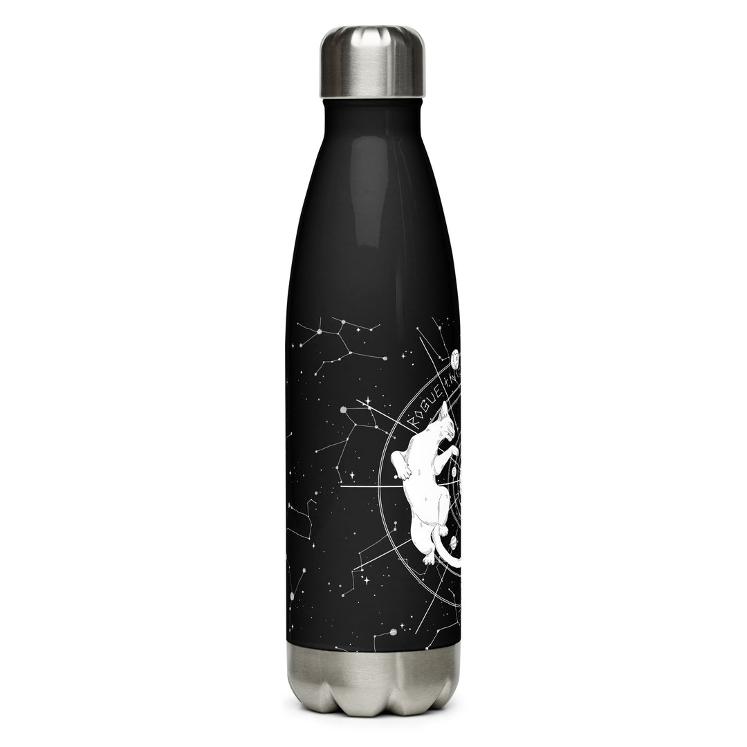 Purr Nebula Stainless Steel Water Bottle - Double-Wall Insulation for Hot & Cold Drinks, Insulated Vacuum Flask, Gym Yoga Essentials  - 17oz/500ml