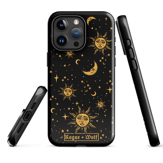 Celestial Tough Phone Case for iPhone - Shockproof Anti-scratch Witchy Goth Phone Accessories Cover