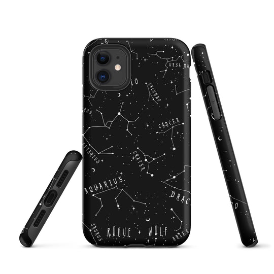 Stellar Tough Phone Case for iPhone - Constellations Magical Witchy Goth Cell Phone Cover Anti-Scratch Cool Gothic Gift