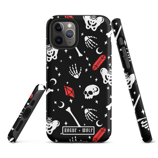 Skulls & Crystals Tough Phone Case for iPhone - Shockproof Anti-scratch Goth Witchy Accessories