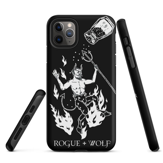 One Salty Devil B&W Tough Phone Case for iPhone - Witchy Goth Anti-scratch Shockproof Cover