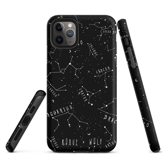 Stellar Tough Phone Case for iPhone - Constellations Magical Witchy Goth Cell Phone Cover Anti-Scratch Cool Gothic Gift