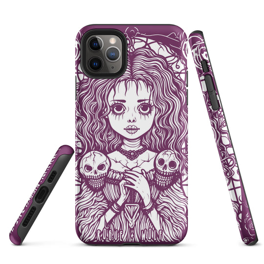 Cursed to Love Tough iPhone Case - Shockproof Witchy Case Goth Cell Phone Accessories Cool Gothic & Christmas Gifts