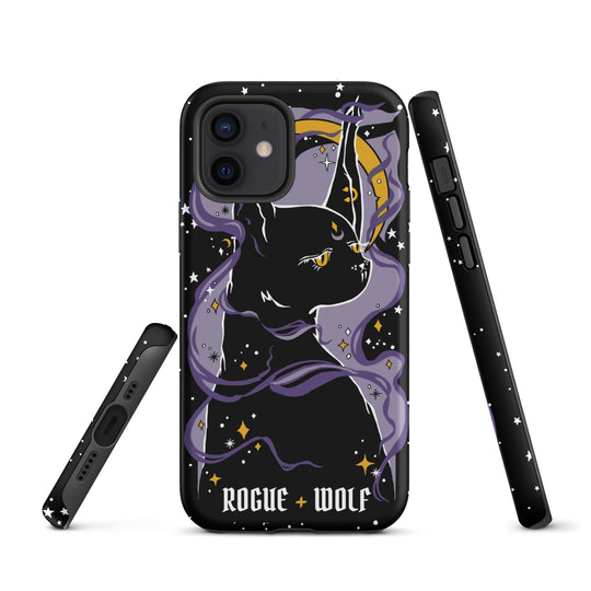 Witch Kitten Tough Phone Case for iPhone - Shockproof Witchy Goth Anti-scratch Cover Accessory