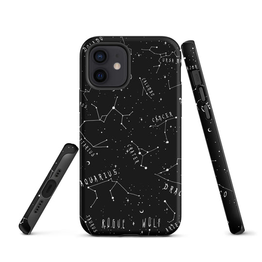 Stellar Tough Phone Case for iPhone - Constellations Magical Witchy Goth Cell Phone Cover Anti-Scratch Cool Gothic Gift