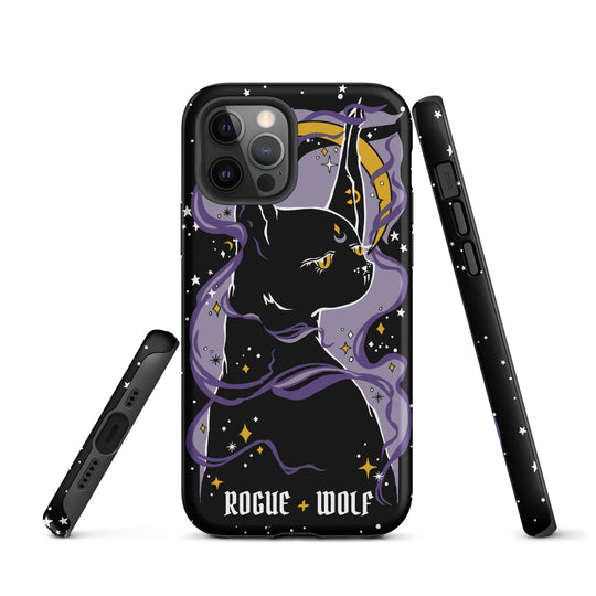 Witch Kitten Tough Phone Case for iPhone - Shockproof Witchy Goth Anti-scratch Cover Accessory