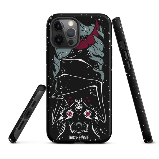 Vampire Bat Tough Phone Case for iPhone -Shockproof Anti-scratch Goth Witchy Cover for Accessories