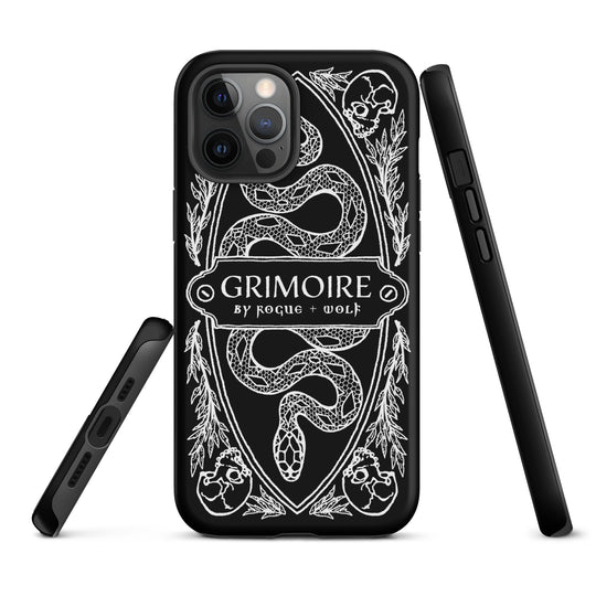 Grimoire Tough Phone Case for iPhone - Shockproof Anti-scratch Witchy Goth Accessories Cover