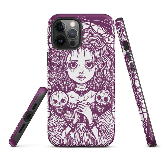 Cursed to Love Tough iPhone Case - Shockproof Witchy Case Goth Cell Phone Accessories Cool Gothic & Christmas Gifts