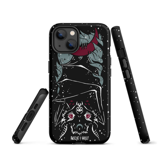 Vampire Bat Tough Phone Case for iPhone -Shockproof Anti-scratch Goth Witchy Cover for Accessories