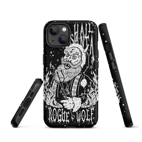 Hail Santa Tough Phone Case for iPhone - Xmas Witchy Shockproof Anti-scratch Goth Cover Gothic Christmas Gifts