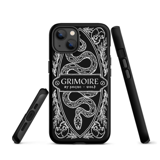 Grimoire Tough Phone Case for iPhone - Shockproof Anti-scratch Witchy Goth Accessories Cover