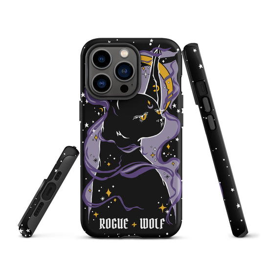 Witch Kitten Tough Phone Case for iPhone - Shockproof Witchy Goth Anti-scratch Cover Accessory