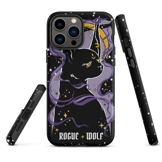 Witch Kitten Tough Phone Case for iPhone - Shockproof Witchy Goth Anti-scratch Cover Accessory