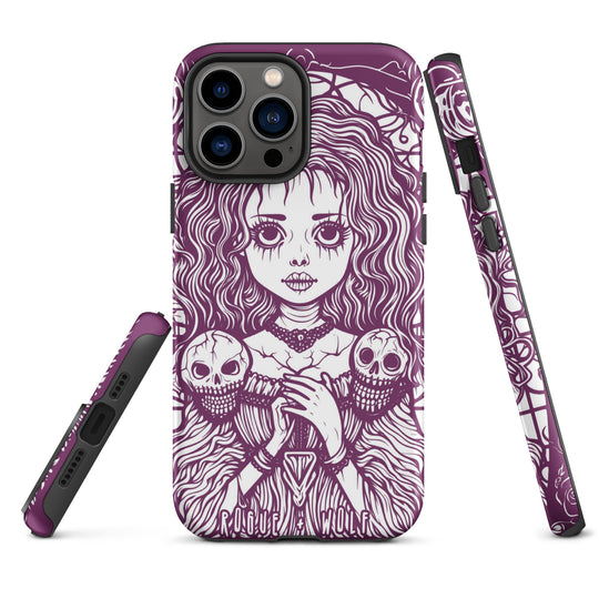 Cursed to Love Tough iPhone Case - Shockproof Witchy Case Goth Cell Phone Accessories Cool Gothic & Christmas Gifts