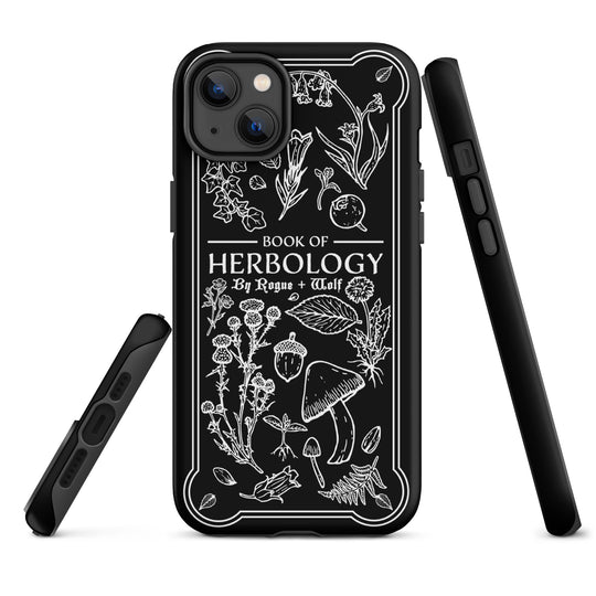 Book of Herbology B&W Tough Phone Case for iPhone