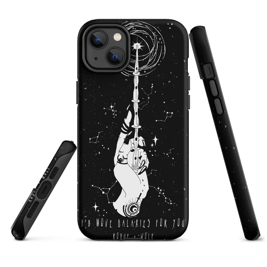 Cosmic Devotion Tough Phone Case for iPhone - Shockproof Anti-scratch Witchy Goth Cool Fun Christmas Gift