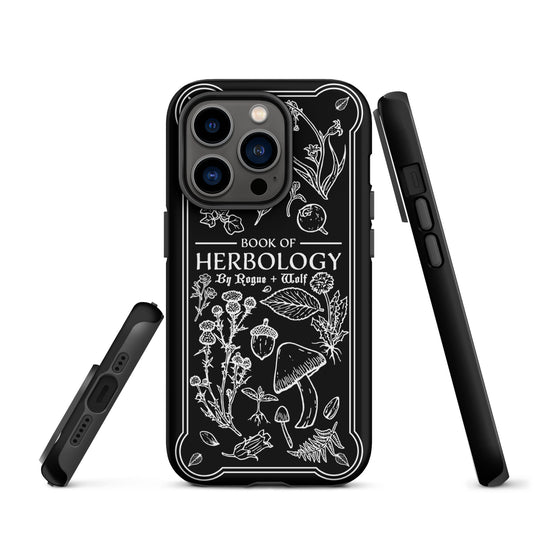 Book of Herbology B&W Tough Phone Case for iPhone