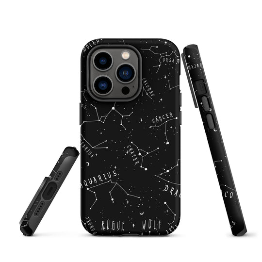 Stellar Tough Phone Case for iPhone - Constellations Magical Witchy Goth Cell Phone Cover Anti-Scratch Cool Gothic Gift