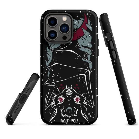 Vampire Bat Tough Phone Case for iPhone -Shockproof Anti-scratch Goth Witchy Cover for Accessories