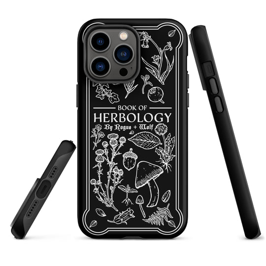 Book of Herbology B&W Tough Phone Case for iPhone