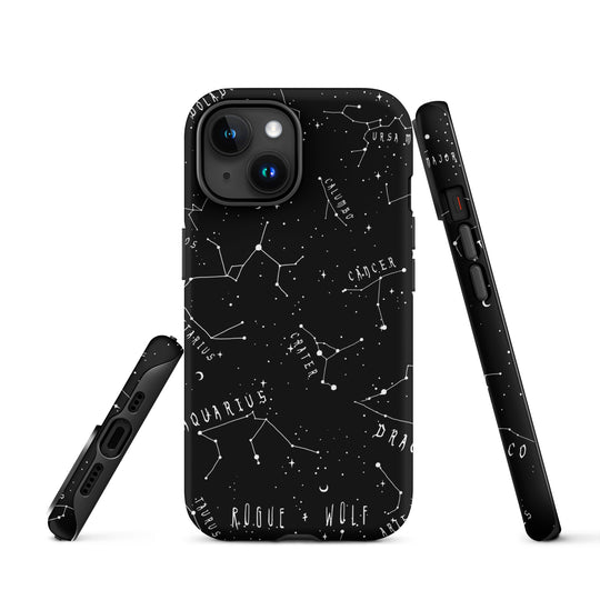 Stellar Tough Phone Case for iPhone - Constellations Magical Witchy Goth Cell Phone Cover Anti-Scratch Cool Gothic Gift