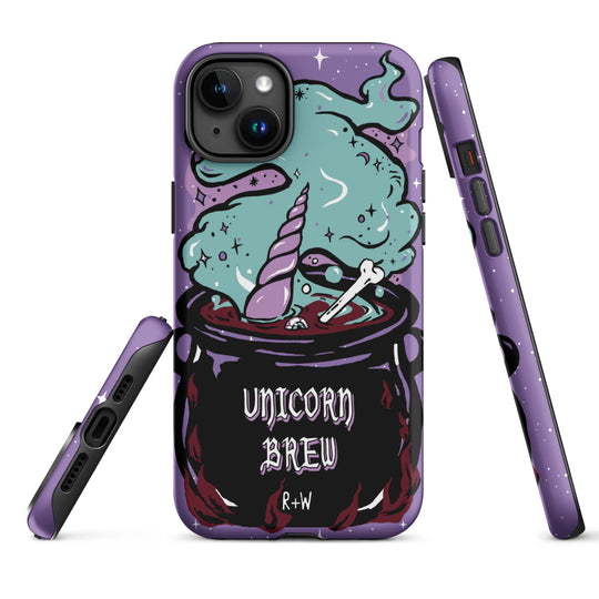 Unicorn Brew Tough Phone Case for iPhone - Shockproof Anti-scratch Goth Witchy Phone Cover Cool Gothic Christmas Gifts