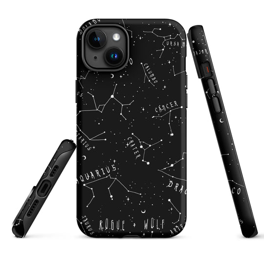 Stellar Tough Phone Case for iPhone - Constellations Magical Witchy Goth Cell Phone Cover Anti-Scratch Cool Gothic Gift