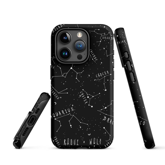 Stellar Tough Phone Case for iPhone - Constellations Magical Witchy Goth Cell Phone Cover Anti-Scratch Cool Gothic Gift