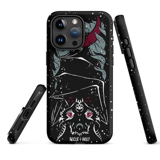 Vampire Bat Tough Phone Case for iPhone -Shockproof Anti-scratch Goth Witchy Cover for Accessories