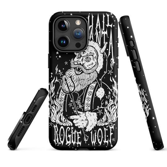 Hail Santa Tough Phone Case for iPhone - Xmas Witchy Shockproof Anti-scratch Goth Cover Gothic Christmas Gifts