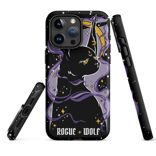 Witch Kitten Tough Phone Case for iPhone - Shockproof Witchy Goth Anti-scratch Cover Accessory