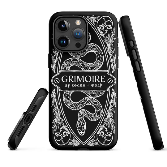 Grimoire Tough Phone Case for iPhone - Shockproof Anti-scratch Witchy Goth Accessories Cover