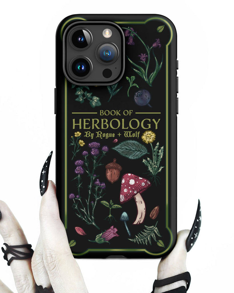 Book of Herbology Tough Phone Case for iPhone Rogue + Wolf Plastic Witchy Phone Case Book of Herbology Tough Phone Case for iPhone Rogue + Wolf Plastic Witchy Phone Case