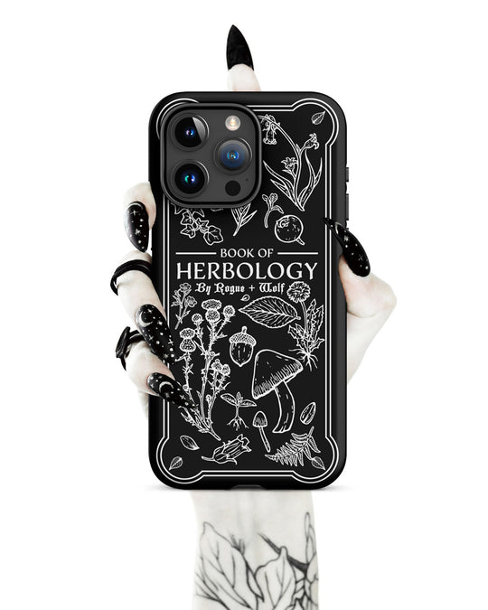 Book of Herbology B&W Tough Phone Case for iPhone