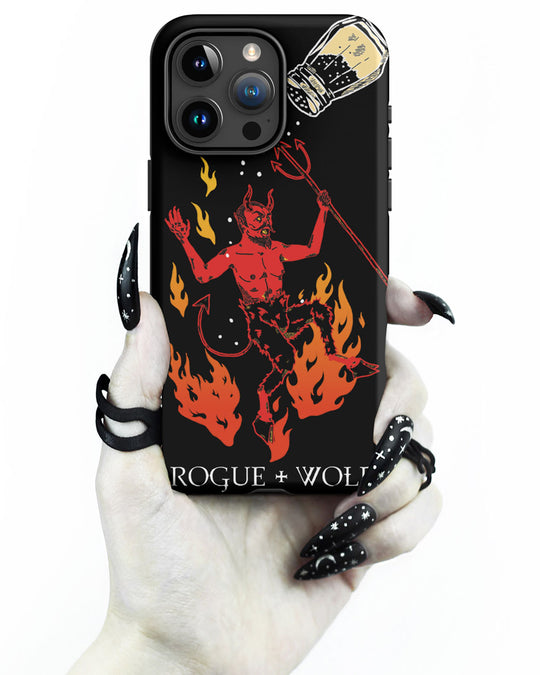 One Salty Devil Tough Phone Case for iPhone - Shockproof Anti-scratch Witchy Goth Cover Accessory