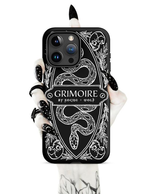 Grimoire Tough Phone Case for iPhone - Shockproof Anti-scratch Witchy Goth Accessories Cover