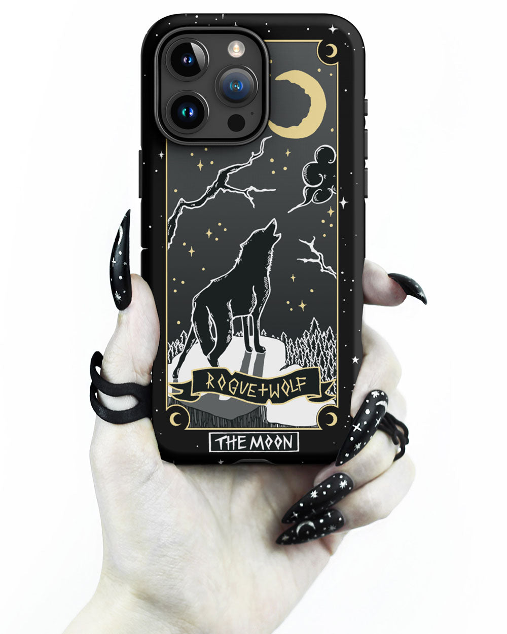 Moon Tarot Tough Phone Case for iPhone - Witchy Shockproof Anti-scratch Goth Accessory Cover Occult Goth Gifts