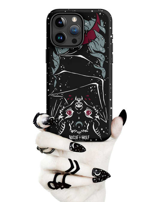 Vampire Bat Tough Phone Case for iPhone -Shockproof Anti-scratch Goth Witchy Cover for Accessories