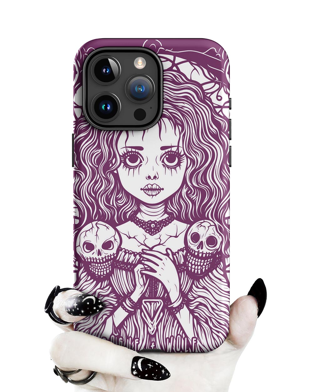 Cursed to Love Tough iPhone Case - Shockproof Witchy Case Goth Cell Phone  Accessories Cool Gothic & Christmas Gifts