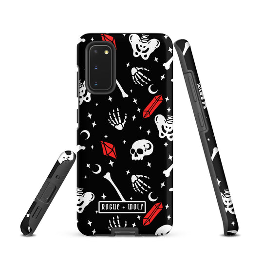 Skulls & Crystals Tough Phone Case for Samsung - Shockproof Anti-scratch Goth Witchy Phone Cover Accessory