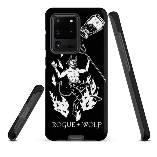 One Salty Devil B&W Tough Phone Case for Samsung - Witchy Goth Anti-scratch Shockproof Cover