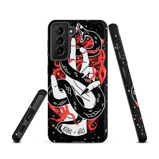 Love Bite Tough Phone Case for Samsung - Gothic Style Witchy Protective Phone Case Shockproof Cover