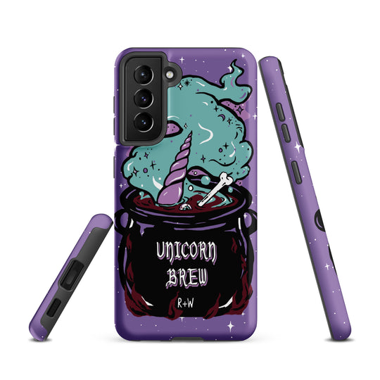 Unicorn Brew Tough Phone Case for Samsung - Witchy Goth Accessory Anti-scratch Cover Cool Gothic Christmas Gifts