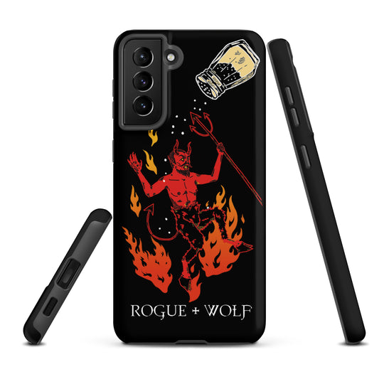 One Salty Devil Tough Phone Case for Samsung - Witchy Phone Accessories Goth Anti-Scratch Shockproof Cover